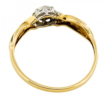 9ct gold Diamond solitaire Ring size M